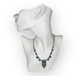 Fairy Grunge Whimsygoth Romantic Vintage Iridescent Stone Art Deco 15" Necklace